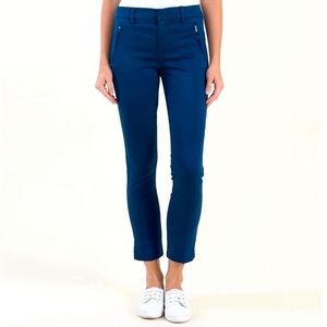 Level 99 Anthropologie | Francis‎ Lacey Crop Trouser Pants in Nocturnal Navy 26
